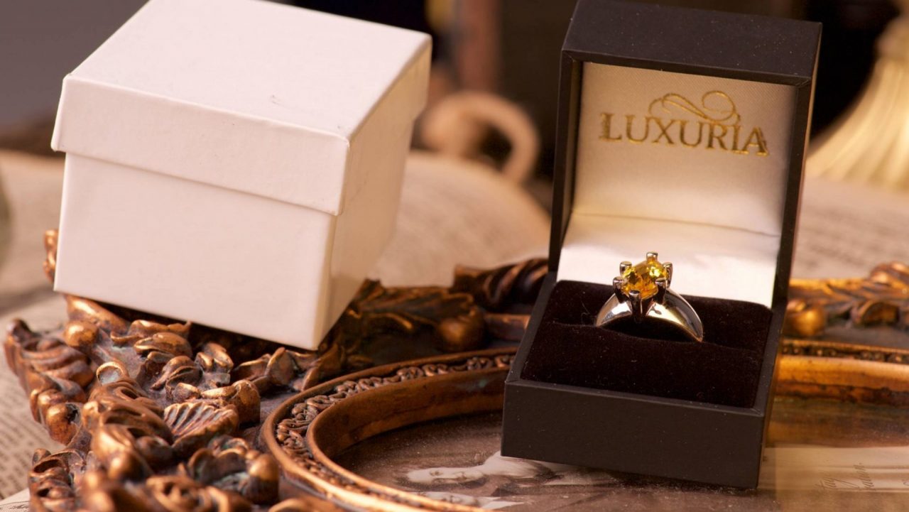 Luxuria Jewellery Natural Citrine Gemstone engagement ring