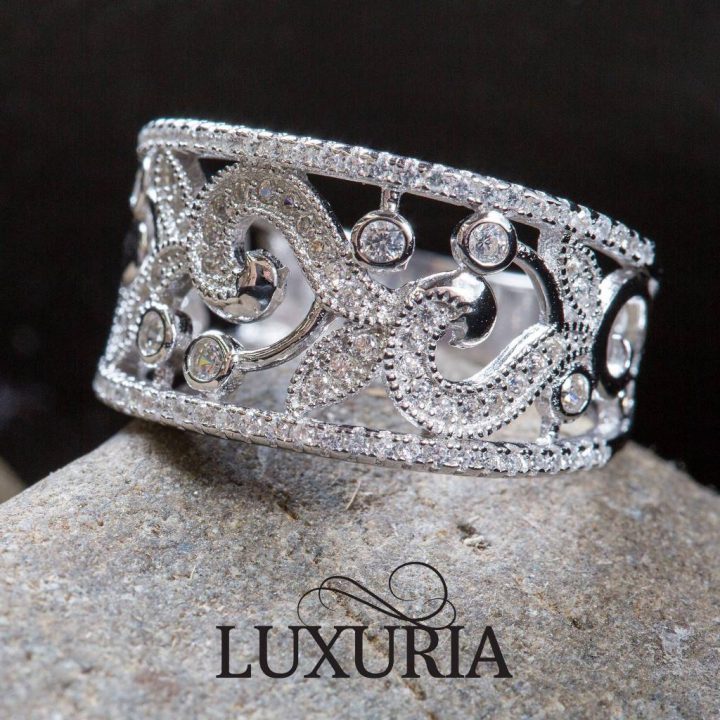 LUXR132-5 Luxuria sterling silver engagement rings