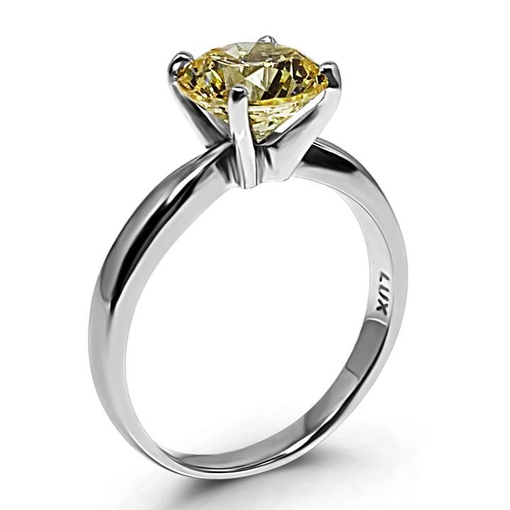Fake yellow diamond ring Luxuria