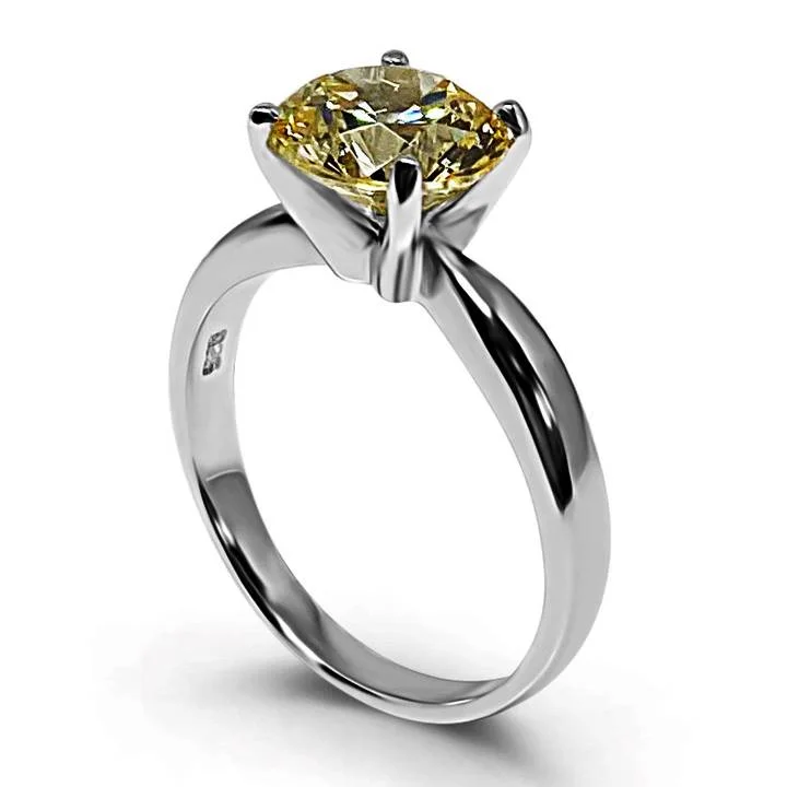 14K Yellow Gold 5 Carat Yellow Diamond Ring | Barkev's