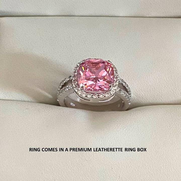 4ct pink diamond simulant ring