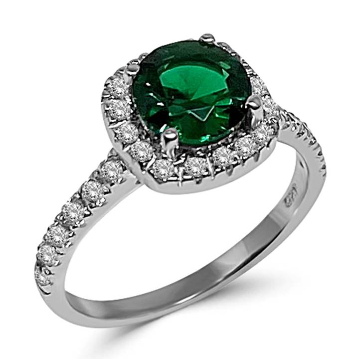 lab created emerald engagement rings LUXURIA