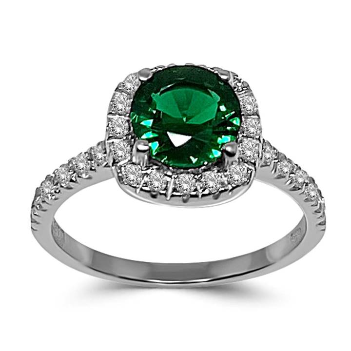 synthetic emerald ring