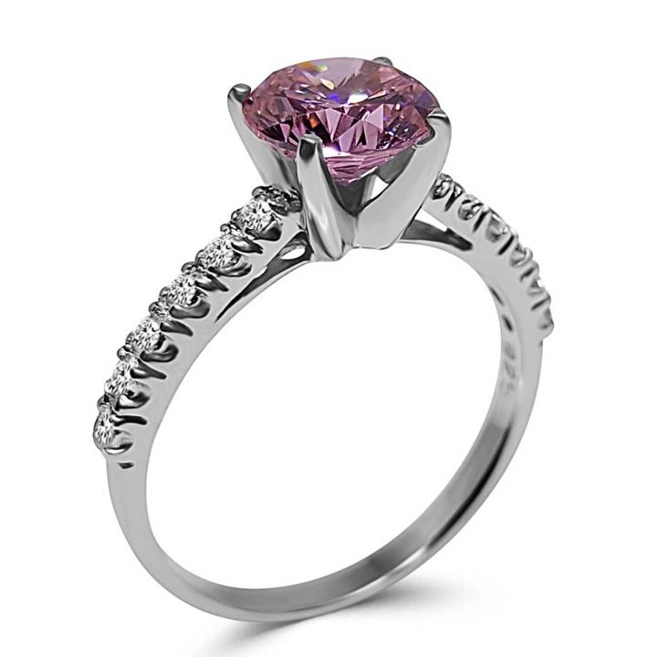 Pink cz engagement rings